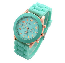Hot Sales Geneva Brand Silicone Watch Women Ladies Fashion Dress Quartz Wristwatch Relojes Mujer GV008 2024 - buy cheap