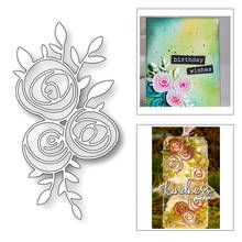 2020 New Layering Plant Rose Flower and Leaf Layered Embossing Metal Cutting Dies For Making Greetings Card Paper Scrapbooking 2024 - buy cheap