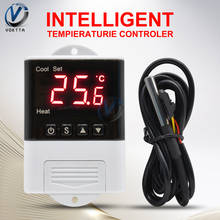 Termostato controlador de temperatura dtc2200 ac 110v 220v, sensor de aquecimento e resfriamento, termostato eletrônico digital para microcomputadores 2024 - compre barato