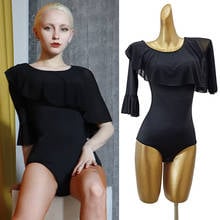 Tops de baile latino para mujer, body con volantes, ropa de práctica de salón, traje de Baile Estándar, Vals, Samba, Rumba, Ropa de baile VDB3292 2024 - compra barato