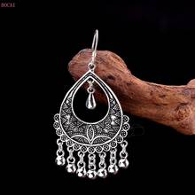 BOCAI Trendy 2021 Thai Silver Earrings for Women Handmade S925 Pure Silver Jewelry Exaggerated Tassel Ear Drop 2024 - buy cheap