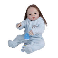 KEIUMI 23Inch Reborn Baby Doll Alive Newborn Full Silicone Body For Children Christmas Gift Birthday Present 2024 - buy cheap
