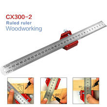 Woodworking ruler drawing machine scribe carving wood tools Measure Scribing Ruler Woodworking T-type Hole Ruler Marking Tool 2024 - buy cheap