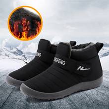 2020 New Fashion Men Snow Boots Cotton Fabric Warm Fur Plush Couple Winter Shoes Non-Slip Comfortable Botas Hombre Large Size 45 2024 - buy cheap