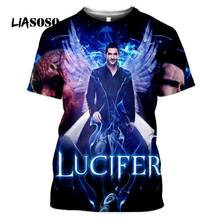 LIASOSO демон Lucifer Morningstar футболка 3D принт в стиле Харадзюку уличная одежда с мотивами из аниме Летняя мужская женская рубашка с коротким рукавом топы 2024 - купить недорого