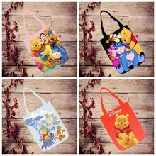 Disney Pooh Tigger Anime Figures Toy Cartoon Products Cosplay Accessories Customized Shopping Bag Gifts Shoulder Bags Unisex 2024 - buy cheap