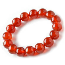 Pulseira aaa ágata vermelha 4-20mm, natural, contas de pedra natural, joias femininas, presente para meninas e mulheres 2024 - compre barato