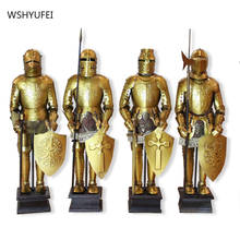 Medieval wrought iron retro European style little roman knight armor restaurant decoration office desktop recommendation 2024 - buy cheap