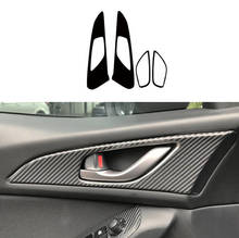 Pegatina de fibra de carbono para el interior del coche, accesorios para el interior del Mazda 3 Axela, 2014, 2015, 2016, 2017, 2018, W11 2024 - compra barato