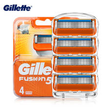 Gillette Fusion Razor Blades Men Face Hair Beard Remove Shaving Mahcine Replaceable Blades Head Shaving Cassettes 4 Pieces/pack 2024 - buy cheap