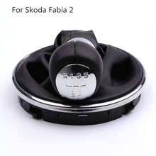 5 Speed Car Gear Shift Knob Stick Gaiter Boot Sliver Matte Cap For Skoda Fabia 2 II MK2 2007 2008 2009 2010 2024 - buy cheap