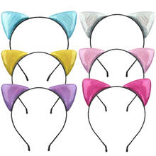 10pcs/Lot New Cartoon Cute Cat Ears Colorful Party Headband Fashion Children Girls Birthday Party Headband Hair Accessories 2024 - buy cheap