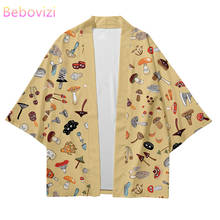 Plus tamanho morango impressão 6xl 5xl 4xl 3xl xxl solto cardigan japonês feminino harajuku quimono cosplay blusa roupas yukata 2024 - compre barato