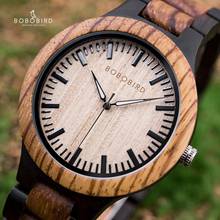 BOBO BIRD-Reloj de madera de lujo para mujer, pulsera femenina con correa de madera de dos colores, con caja de regalo 2024 - compra barato