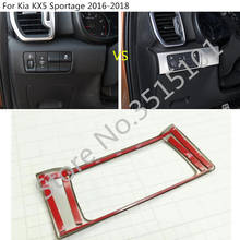 Car Stick Cover Stainless Steel Front Head Fog Light Switch Button Trim Frame Lamp For Kia KX5 Sportage 2016 2017 2018 2024 - buy cheap