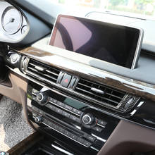 Выхлопной трубы из углеродного волокна для BMW X5 X6 F15 F16 2015-2017 ABS консоли Крышка вентиляционного отверстия кондиционера декоративная рамка аксессуары 2024 - купить недорого