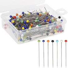 100 Pcs/boxes 38mm Fashion Sewing Pins Colored Glass Head Bead Pin Stitch Knitting Needles Sewing Fixed DIY Safety Pin 2024 - buy cheap