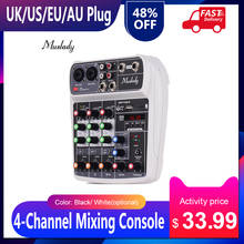 Muslady doce console de mixagem compacto de reverb, misturador de áudio digital com efeito reverb de entrada usb mp3 + 48v para gravação de música 2024 - compre barato