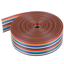 Cabo arco-íris de suporte, 5m 1.27mm 20p, fio de solda, conector de cabo 2651, linha de ensaio 28awg 2024 - compre barato