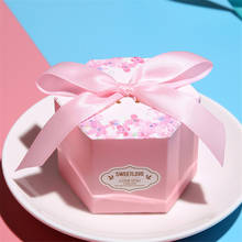 Подарочная коробка на День святого Валентина, Шестигранная коробка для шоколадных конфет, Подарочная коробка для торта, украшение для выпечки, посылка на новый год 2024 - купить недорого