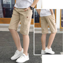 IENENS Summer Casual Breeches Bermuda Boy's Cotton Straight Short Pants Fashion Beach Shorts Kids Clothes 7-14 Years 2024 - buy cheap