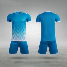 Новинка 20, 21 синий мужской футбольный трикотажный комплект для взрослых, униформа для мужчин, комплекты футбольной формы, Спортивная униформа на заказ, футбольный костюм 2024 - купить недорого