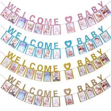 DIY Welcome Baby Happy Birthday Photo Frame Banner Anniversary Party Supplies Garland Bunting 1st Birthday Banner Home Decor 2024 - buy cheap