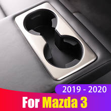 Stainless Steel Car Rear Seat Water Cup Holder Coffee Bottle Placement Covers Trim For Mazda 3 Axela 2019 2020 Accessories 2024 - buy cheap