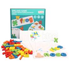 Spelling Word Puzzle Game Toy Sets English 2x26 Letters Recognition Alphabet Toddler Early Educational Cognition Prop 2024 - buy cheap