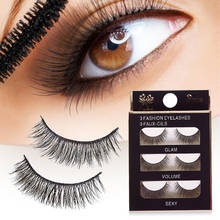 3 Pairs Soft Faux Mink Hair False Eyelashes Natural Eyelash Crisscross Wispy Fluffy Lashes Extension Eye Makeup Tools 2024 - купить недорого