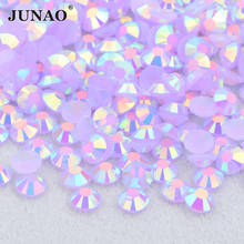 JUNAO 2 3 4 5 6mm Purple AB Crystal Nail Rhinestone Flatback Round Resin Crsytal Stones 3D Nail Art Decoration Strass Stickers 2024 - buy cheap