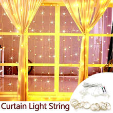 3m LED fairy lights garland curtain lamp Remote control USB string lights New Year Christmas decorations for home bedroom window 2024 - buy cheap