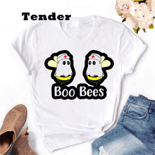 t-shirt women nurse boo bees cartoon print t shirt femme summer casual Female clothing Hip hop tops cute girls graphic tee 2024 - buy cheap