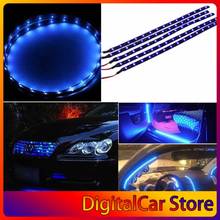 15 LED impermeables para coche, luz de marcha diurna, Flexible, superblanca y azul, 30cm, 1 unidad 2024 - compra barato