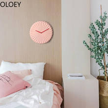 Relógio de parede 3d rosa com mecanismo silencioso, relógio criativo grande de cerâmica para a sala de estar, para casa, quarto, cozinha, relógio simples e moderno 2024 - compre barato