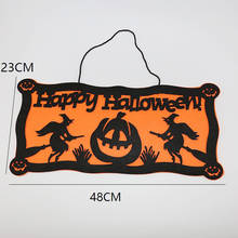 2019 Halloween Ornaments Letter The Witch Is In Hanging Decoration Indoor/Outdoor Specter Party Ornament Felt pendant 48X23CM 2024 - buy cheap