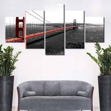 Wall Art Print Posters And Prints Canvas Painting The Golden Gate Bridge 5 Panel Picture Home Decor 2024 - buy cheap