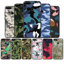 Capa de celular de silicone preta com estampa camuflada, capinha para honor 30 20 pro 8 8x 9 10 20 lite mate 10 20 30 lite pro 2024 - compre barato