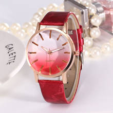 Top Brand Watch High Quality Fashion Women's WristWatch Popular Gradual Color Scale Convex Two Color Creative Wrist Watch clock 2024 - buy cheap