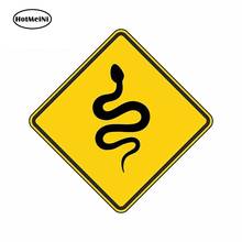 HotMeiNi 13cm x 13cm Car Styling Snake Warning Sticker Car Bumper Decal Caution Yellow Hunting Forest Gun Hunt Car Sticker 2024 - buy cheap