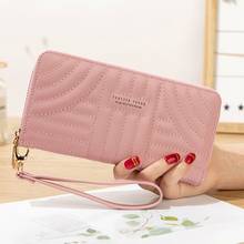 New Fashion Wristband PU Long Wallet Ms. Clutch Bag Large Capacity Wallet Multi Card Holder Phone Bag Pink 2024 - buy cheap