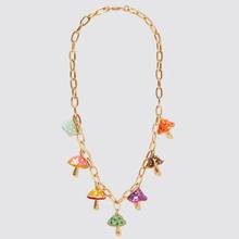 2020 Newest ZA Big Choker Necklace Jewelry Women Gold Chain Mushroom Pendants Statement Choker Necklace Colorful Enamel Necklace 2024 - buy cheap