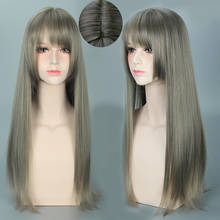 Chang Air Bangs Original Lolita Granny Gray Gradient Cos Wig Halloween Fancy Wig 2024 - buy cheap