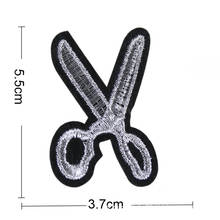 Cute Scissors DIY Cloth Badges Patch Embroidered Applique Sewing Label Clothes Stickers Apparel Accessories 2024 - buy cheap