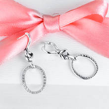Brincos de prata esterlina 925 genuína, brincos com coração pendurados para mulheres, presentes de joias da moda 2024 - compre barato