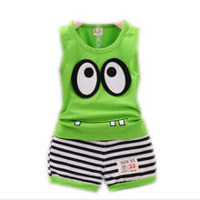 Fashion Summer Children Boys Girls Clothes Baby Cartoon Tracksuits Infant Clothing Kids Cotton Vest Shorts 2Pcs/Set Toddler Suit 2024 - buy cheap