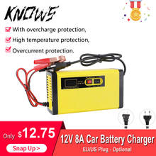 12V 8A Full Automatic Car Battery Charger Intelligent Fast Power Charging Pulse Repair Chargers Wet Dry Lead Acid Battery 2024 - buy cheap