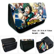 Estojo de lona estampado para meninos e meninas, estojo para maquiagem de anime my hero academia 2024 - compre barato