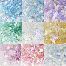 50g 12 designs Nail Glitter - Fairy Dreams - Chunky Star Moon Heart Holograhic Iridescent Glitters 2024 - buy cheap