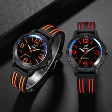 2020 Men Outdoor Sport Silicone Quartz Watch Fashion Casual Locomotive Wristwatch Analog Male Blue Glass Clock Relogio Masculino 2024 - buy cheap